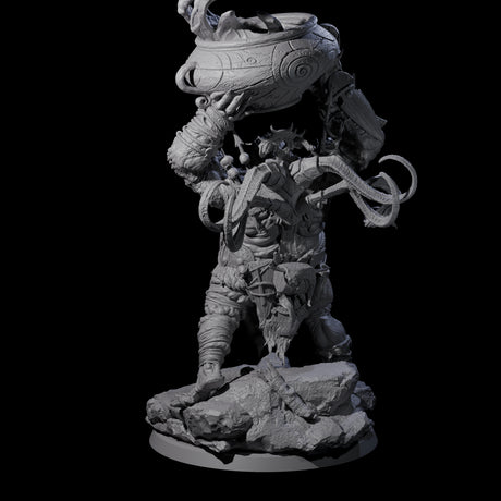 Spiky Hill Giant Matron B Miniature for Dungeons and Dragons, Pathfinder or other TTRPGs
