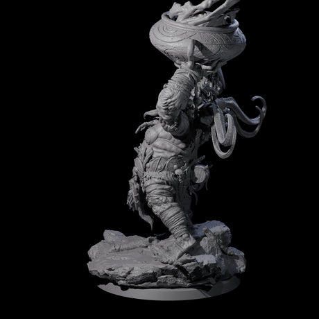 Spiky Hill Giant Matron B Miniature for Dungeons and Dragons, Pathfinder or other TTRPGs