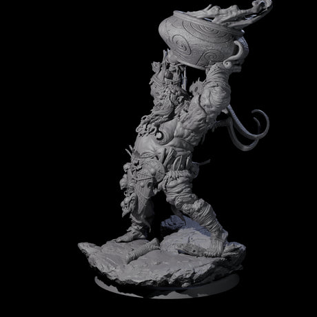 Spiky Hill Giant Matron B Miniature for Dungeons and Dragons, Pathfinder or other TTRPGs