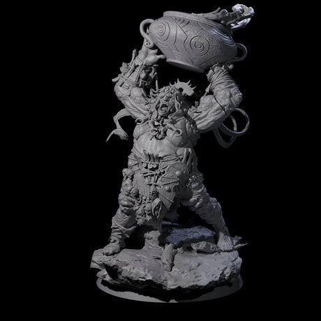 Spiky Hill Giant Matron B Miniature for Dungeons and Dragons, Pathfinder or other TTRPGs