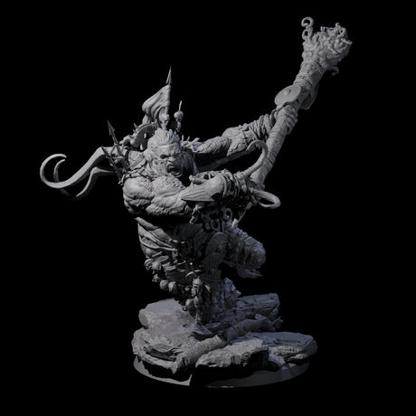 Spiky Hill Giant Matron C Miniature for Dungeons and Dragons, Pathfinder or other TTRPGs