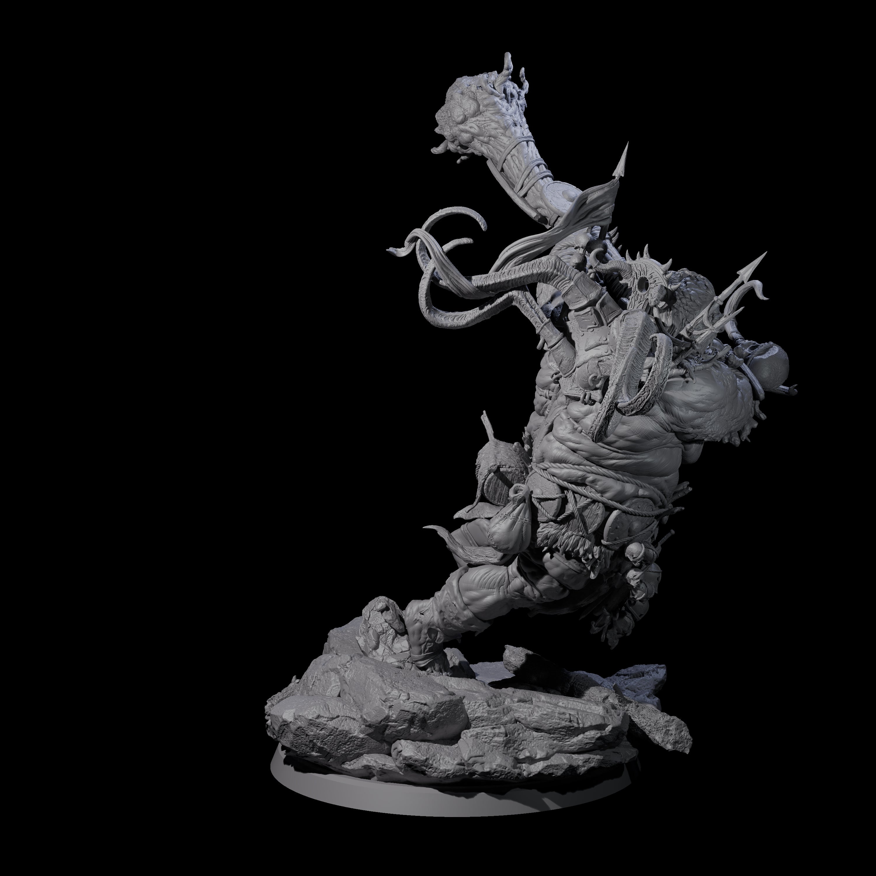 Spiky Hill Giant Matron C Miniature for Dungeons and Dragons, Pathfinder or other TTRPGs