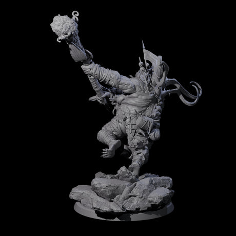 Spiky Hill Giant Matron C Miniature for Dungeons and Dragons, Pathfinder or other TTRPGs