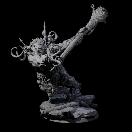 Spiky Hill Giant Matron C Miniature for Dungeons and Dragons, Pathfinder or other TTRPGs
