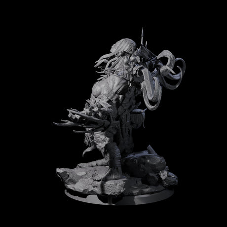 Spiky Hill Giant Matron D Miniature for Dungeons and Dragons, Pathfinder or other TTRPGs