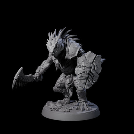 Spiky Lizardfolk A Miniature for Dungeons and Dragons, Pathfinder or other TTRPGs
