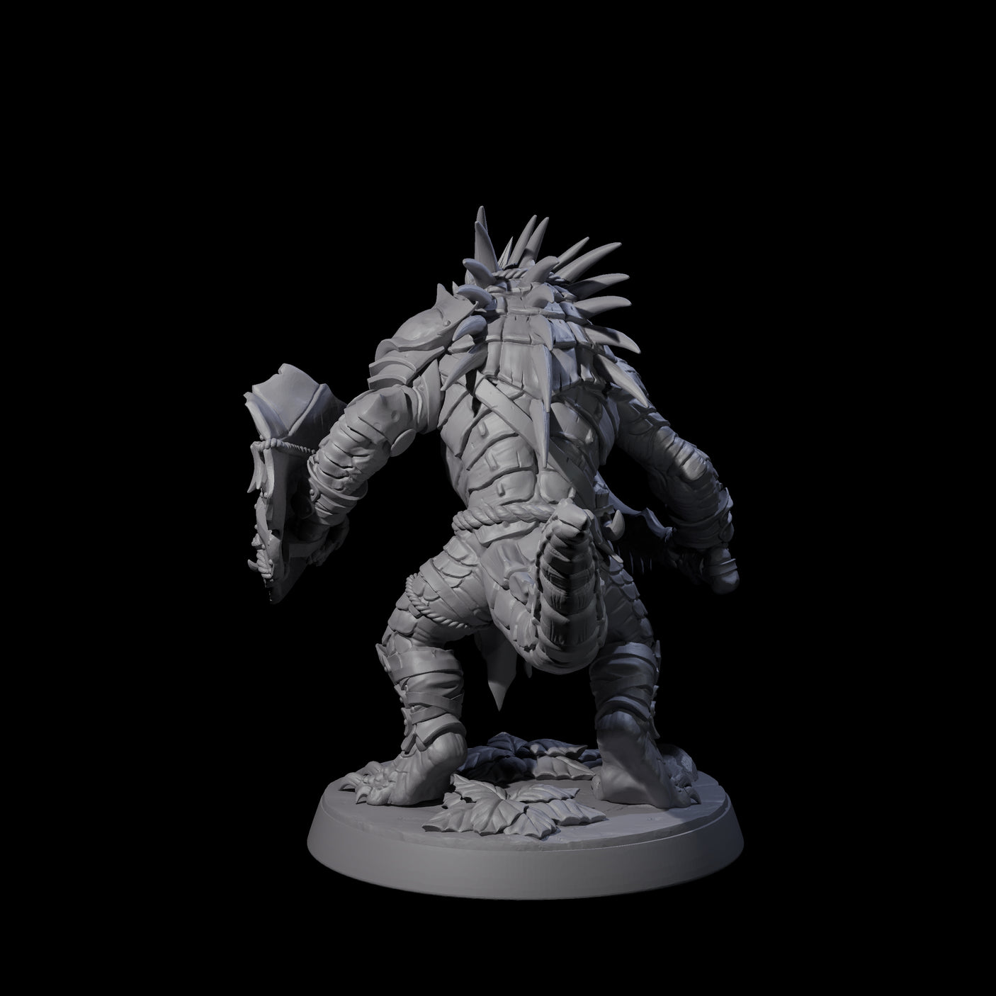 Spiky Lizardfolk A Miniature for Dungeons and Dragons, Pathfinder or other TTRPGs