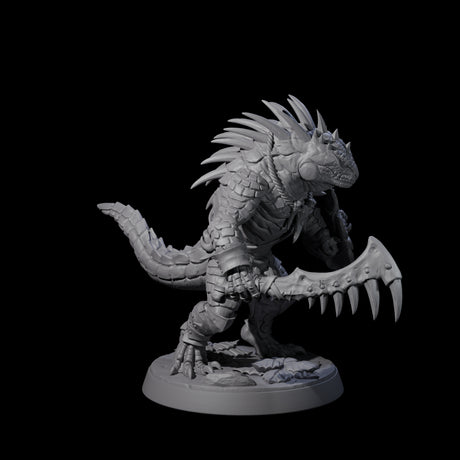 Spiky Lizardfolk A Miniature for Dungeons and Dragons, Pathfinder or other TTRPGs