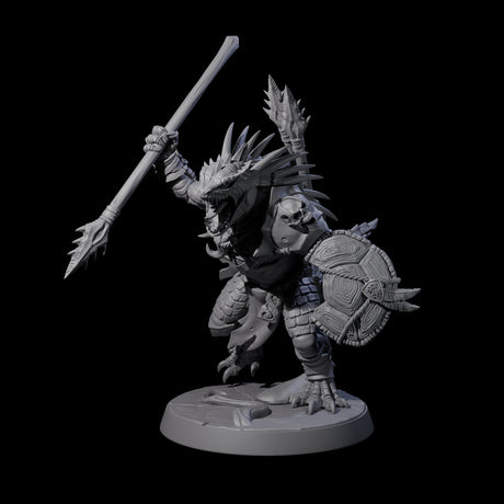 Spiky Lizardfolk B Miniature for Dungeons and Dragons, Pathfinder or other TTRPGs