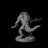 Spiky Lizardfolk C Miniature for Dungeons and Dragons, Pathfinder or other TTRPGs