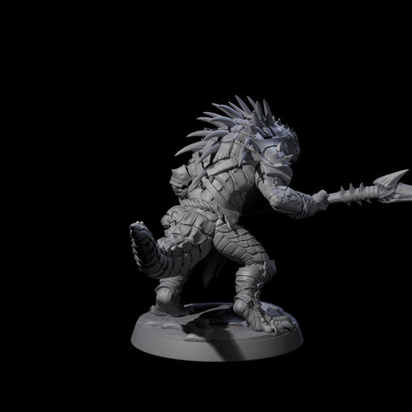 Spiky Lizardfolk C Miniature for Dungeons and Dragons, Pathfinder or other TTRPGs