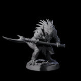 Spiky Lizardfolk C Miniature for Dungeons and Dragons, Pathfinder or other TTRPGs