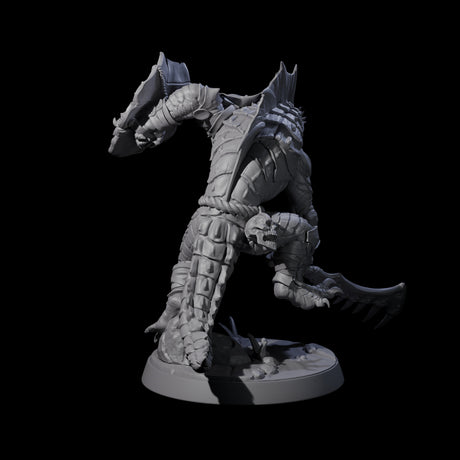 Spiky Lizardfolk D Miniature for Dungeons and Dragons, Pathfinder or other TTRPGs