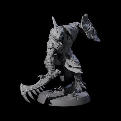 Spiky Lizardfolk D Miniature for Dungeons and Dragons, Pathfinder or other TTRPGs