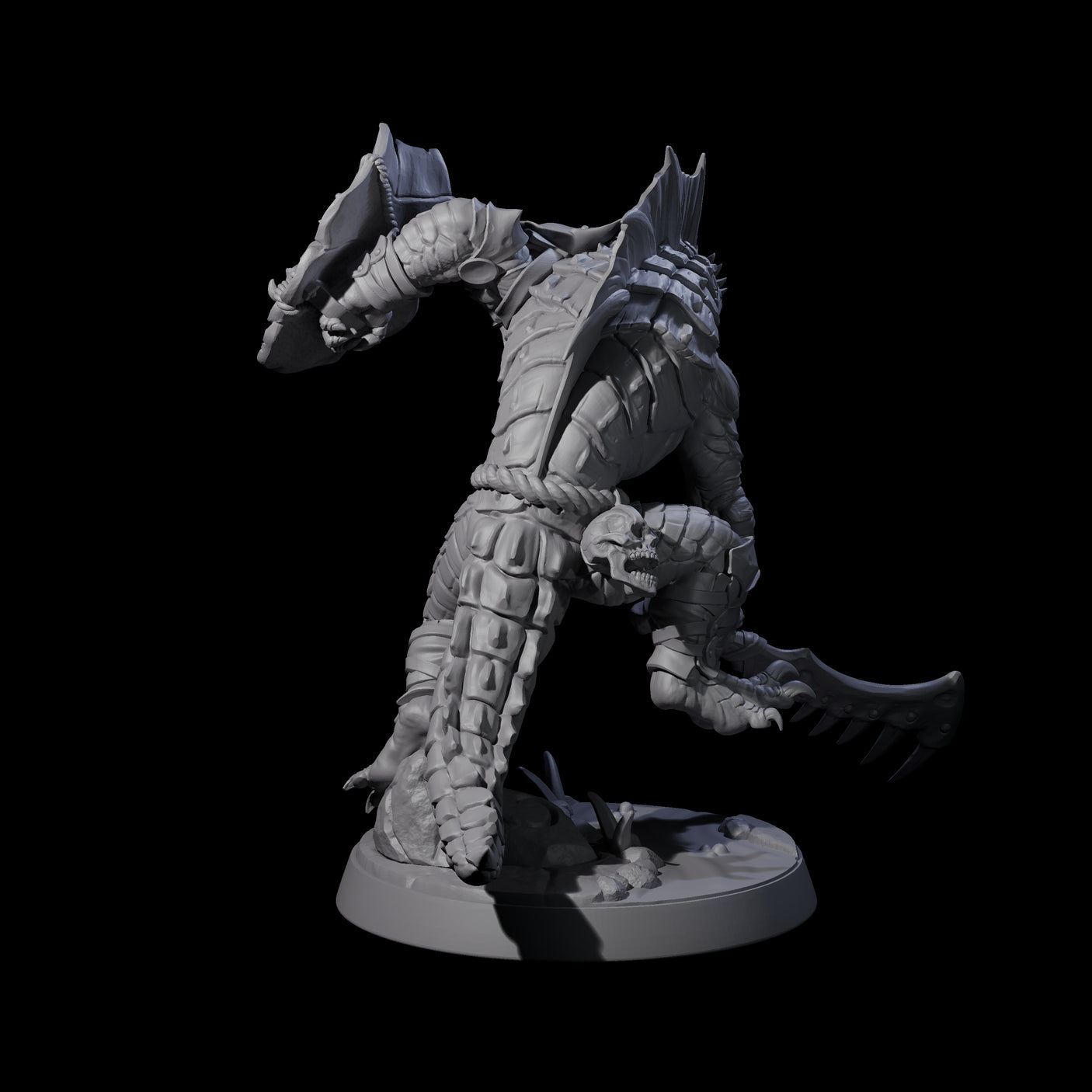 Spiky Lizardfolk D Miniature for Dungeons and Dragons, Pathfinder or other TTRPGs