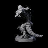 Spiky Lizardfolk D Miniature for Dungeons and Dragons, Pathfinder or other TTRPGs