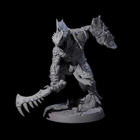 Spiky Lizardfolk D Miniature for Dungeons and Dragons, Pathfinder or other TTRPGs