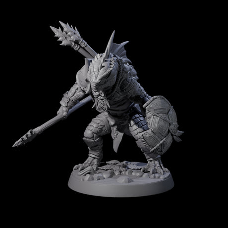 Spiky Lizardfolk E Miniature for Dungeons and Dragons, Pathfinder or other TTRPGs