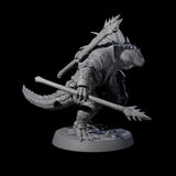 Spiky Lizardfolk E Miniature for Dungeons and Dragons, Pathfinder or other TTRPGs
