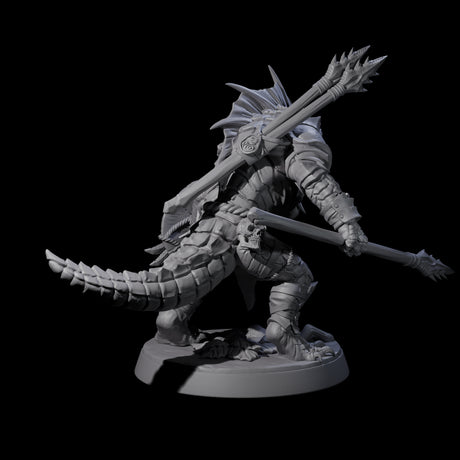 Spiky Lizardfolk E Miniature for Dungeons and Dragons, Pathfinder or other TTRPGs