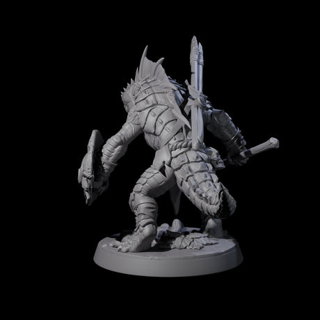 Spiky Lizardfolk E Miniature for Dungeons and Dragons, Pathfinder or other TTRPGs
