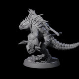 Spiky Lizardfolk E Miniature for Dungeons and Dragons, Pathfinder or other TTRPGs