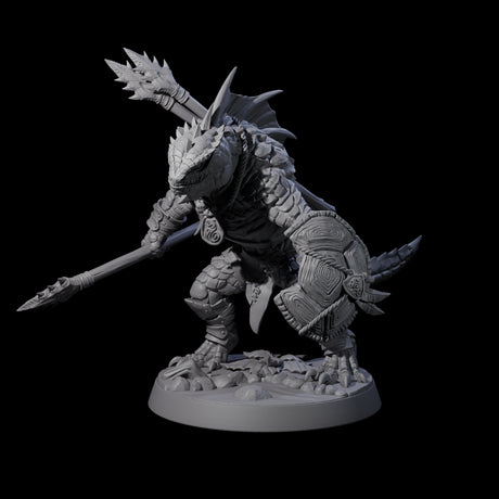 Spiky Lizardfolk E Miniature for Dungeons and Dragons, Pathfinder or other TTRPGs
