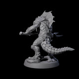 Spiky Lizardfolk F Miniature for Dungeons and Dragons, Pathfinder or other TTRPGs