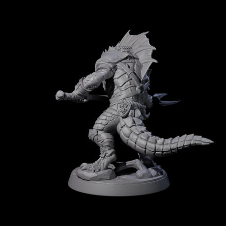 Spiky Lizardfolk F Miniature for Dungeons and Dragons, Pathfinder or other TTRPGs