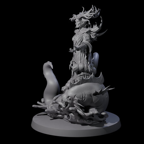 Spiky Misteress of the Sea Miniature for Dungeons and Dragons, Pathfinder or other TTRPGs