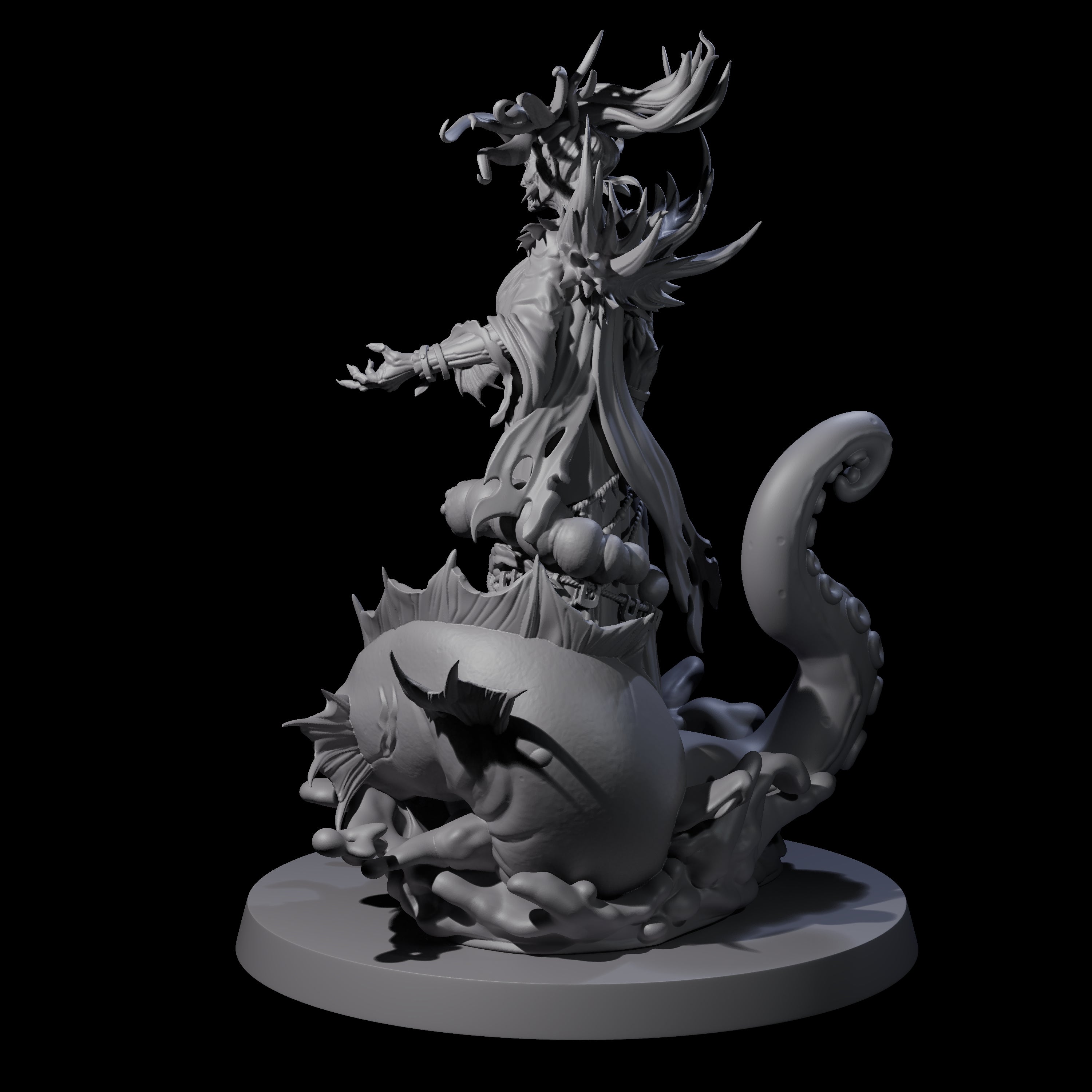 Spiky Misteress of the Sea Miniature for Dungeons and Dragons, Pathfinder or other TTRPGs