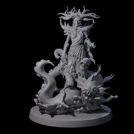 Spiky Misteress of the Sea Miniature for Dungeons and Dragons, Pathfinder or other TTRPGs