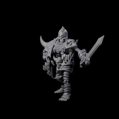 Spiky Skeleton Warrior B Miniature for Dungeons and Dragons, Pathfinder or other TTRPGs