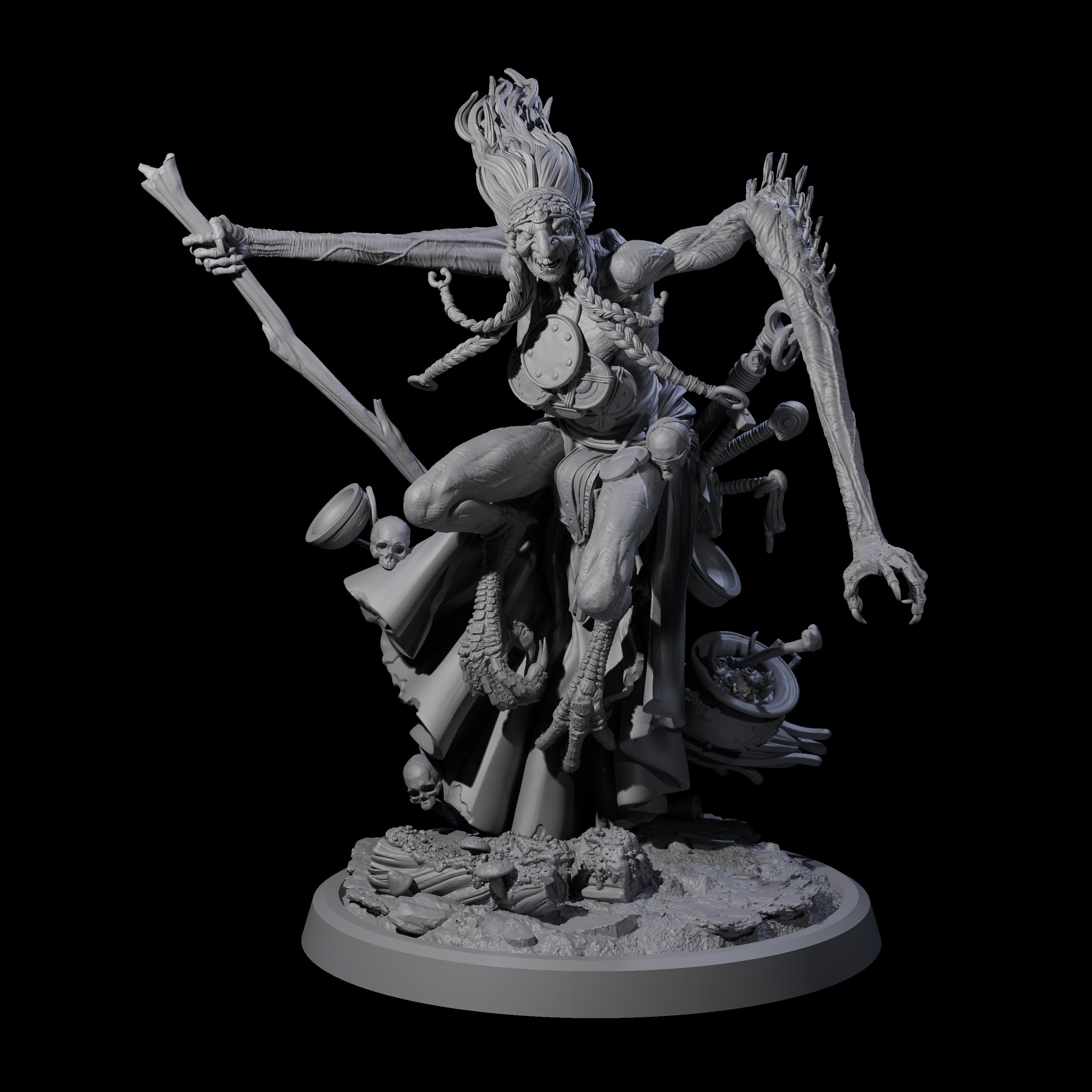 Spindly Forest Hag A Miniature for Dungeons and Dragons, Pathfinder or other TTRPGs