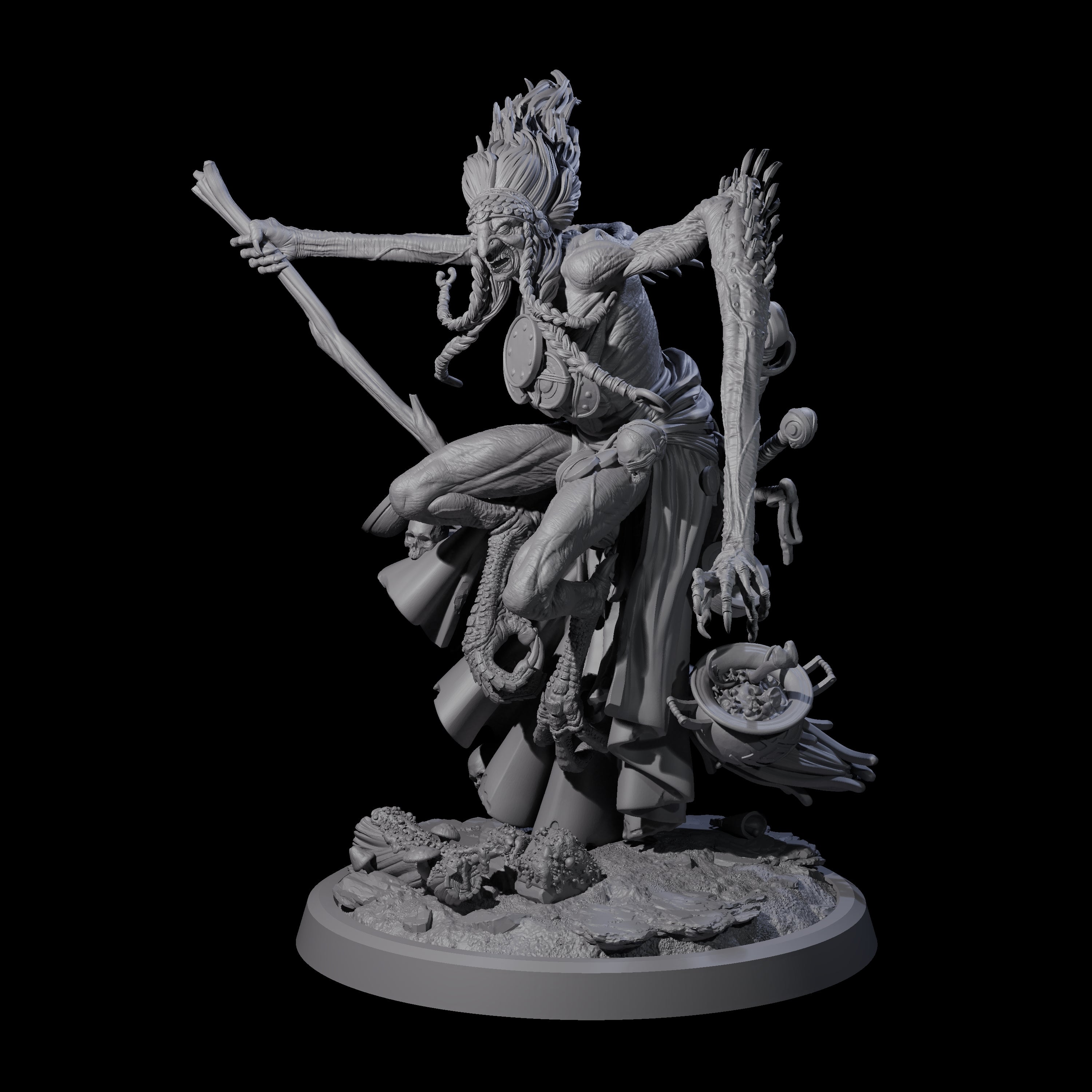 Spindly Forest Hag A Miniature for Dungeons and Dragons, Pathfinder or other TTRPGs