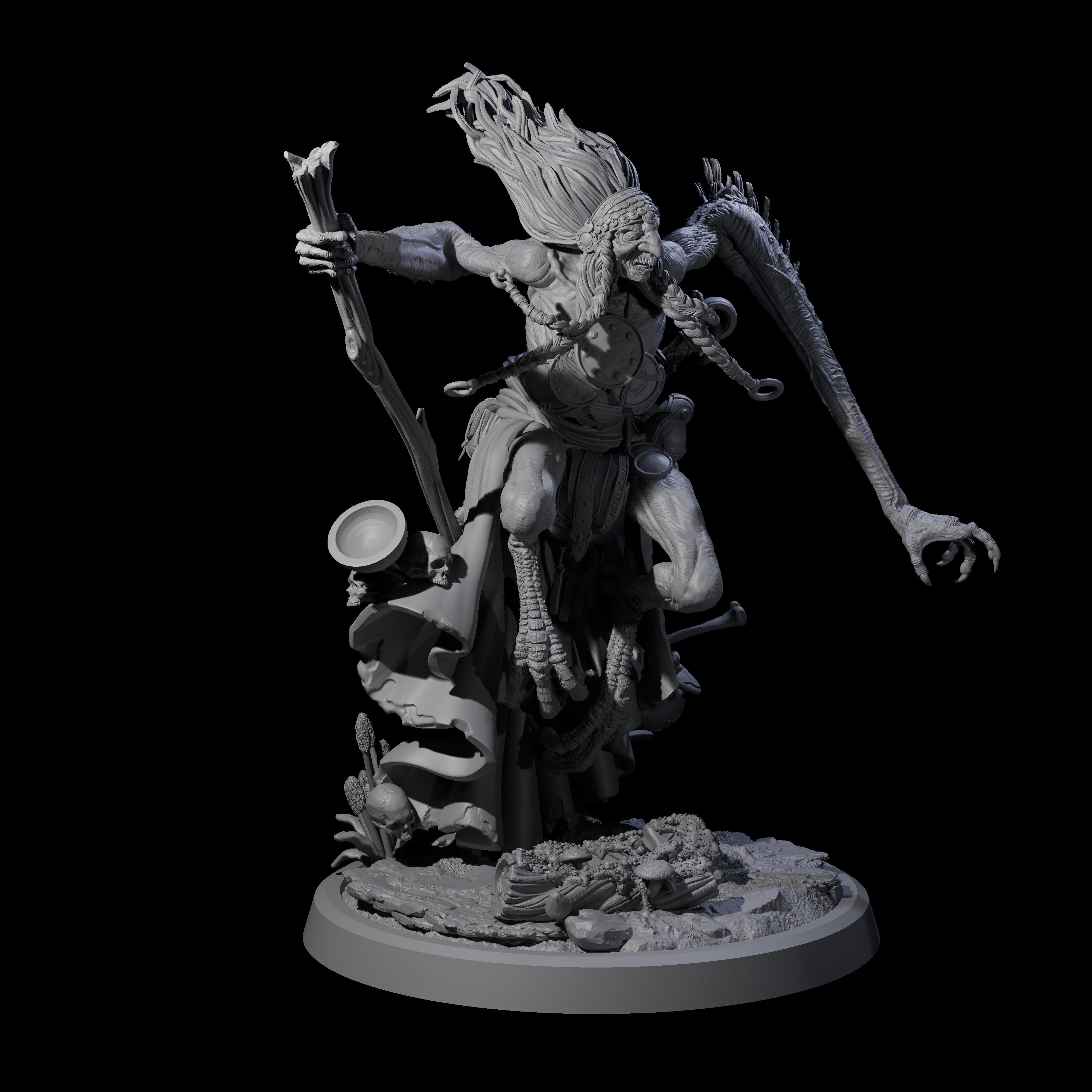 Spindly Forest Hag A Miniature for Dungeons and Dragons, Pathfinder or other TTRPGs