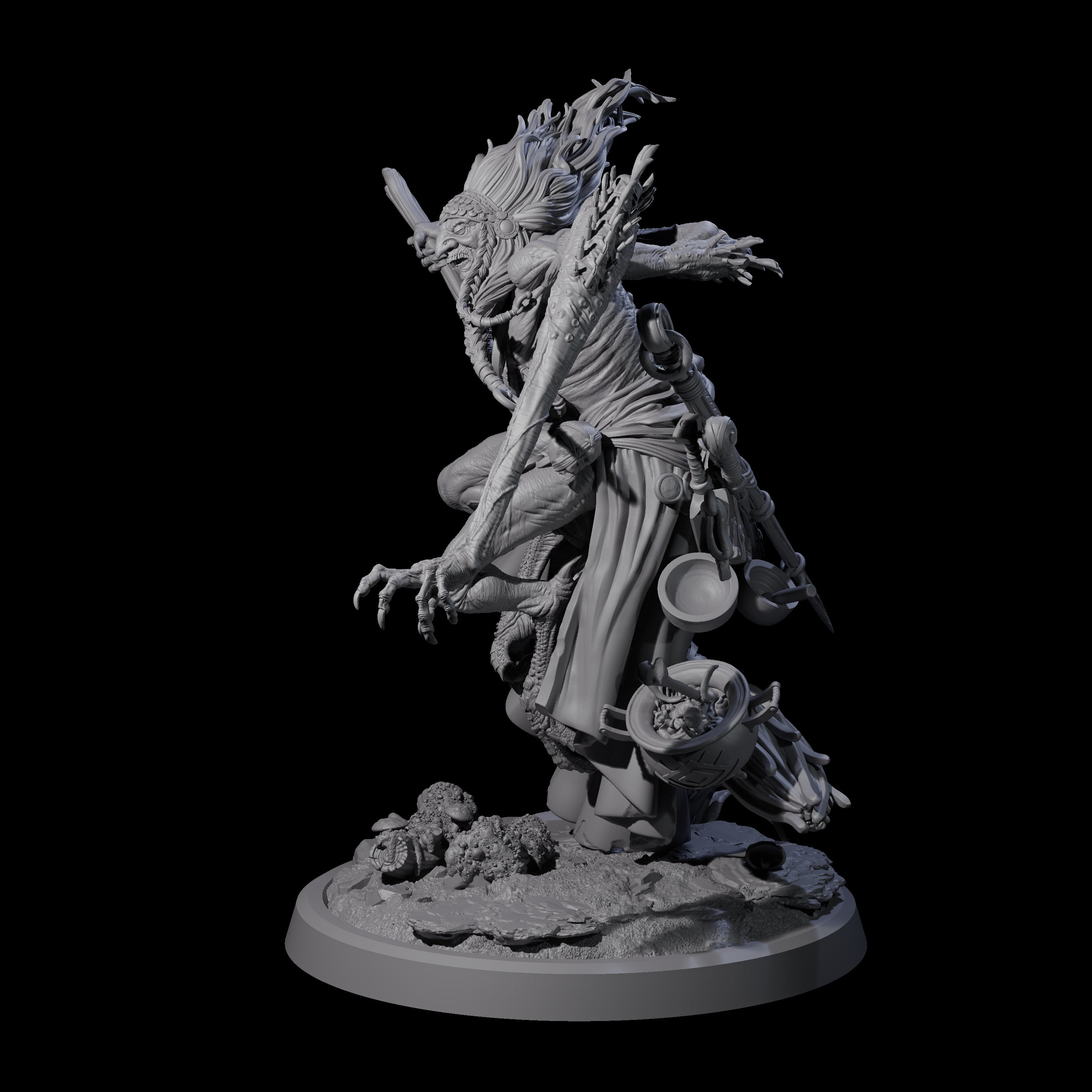 Spindly Forest Hag A Miniature for Dungeons and Dragons, Pathfinder or other TTRPGs