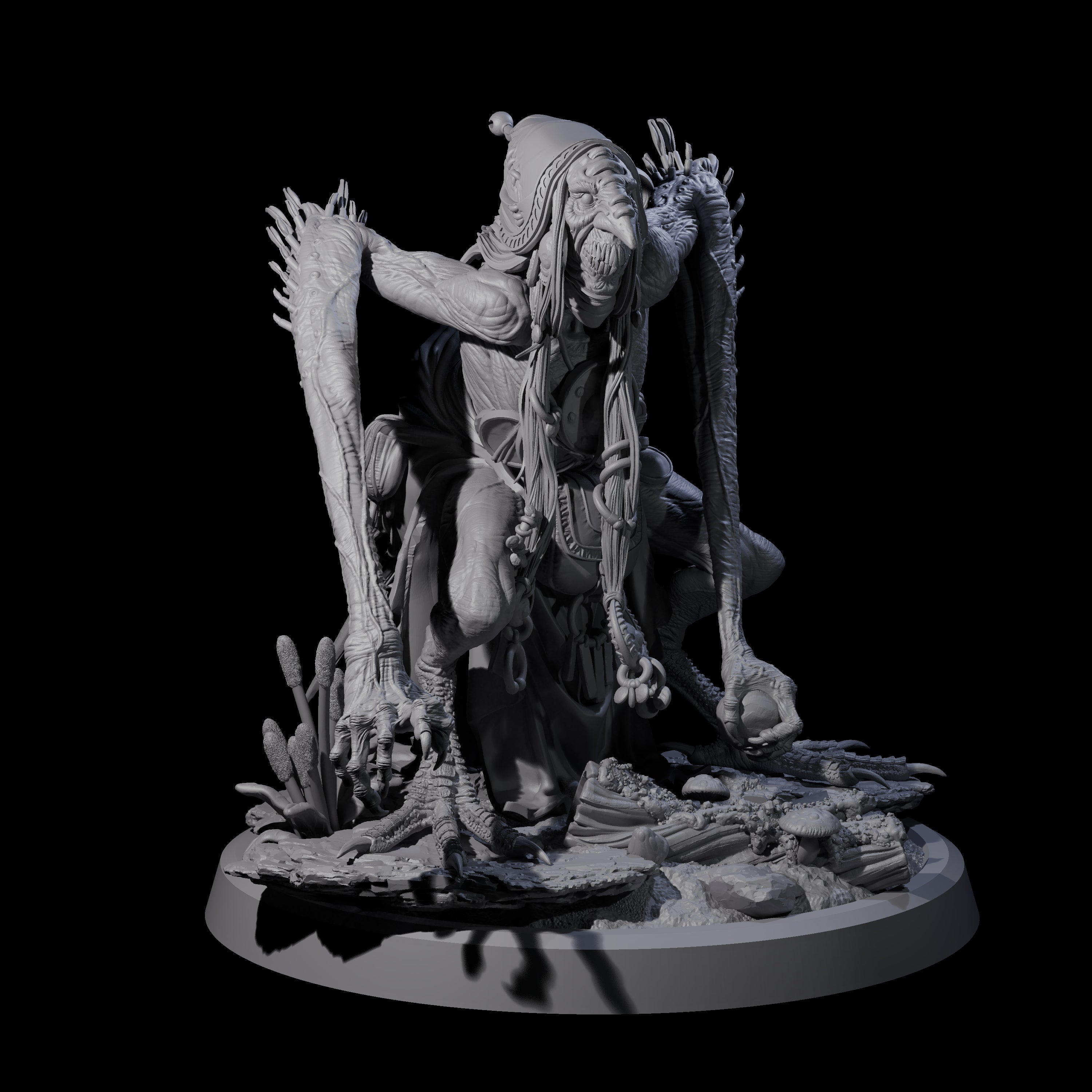 Spindly Forest Hag C Miniature for Dungeons and Dragons, Pathfinder or other TTRPGs