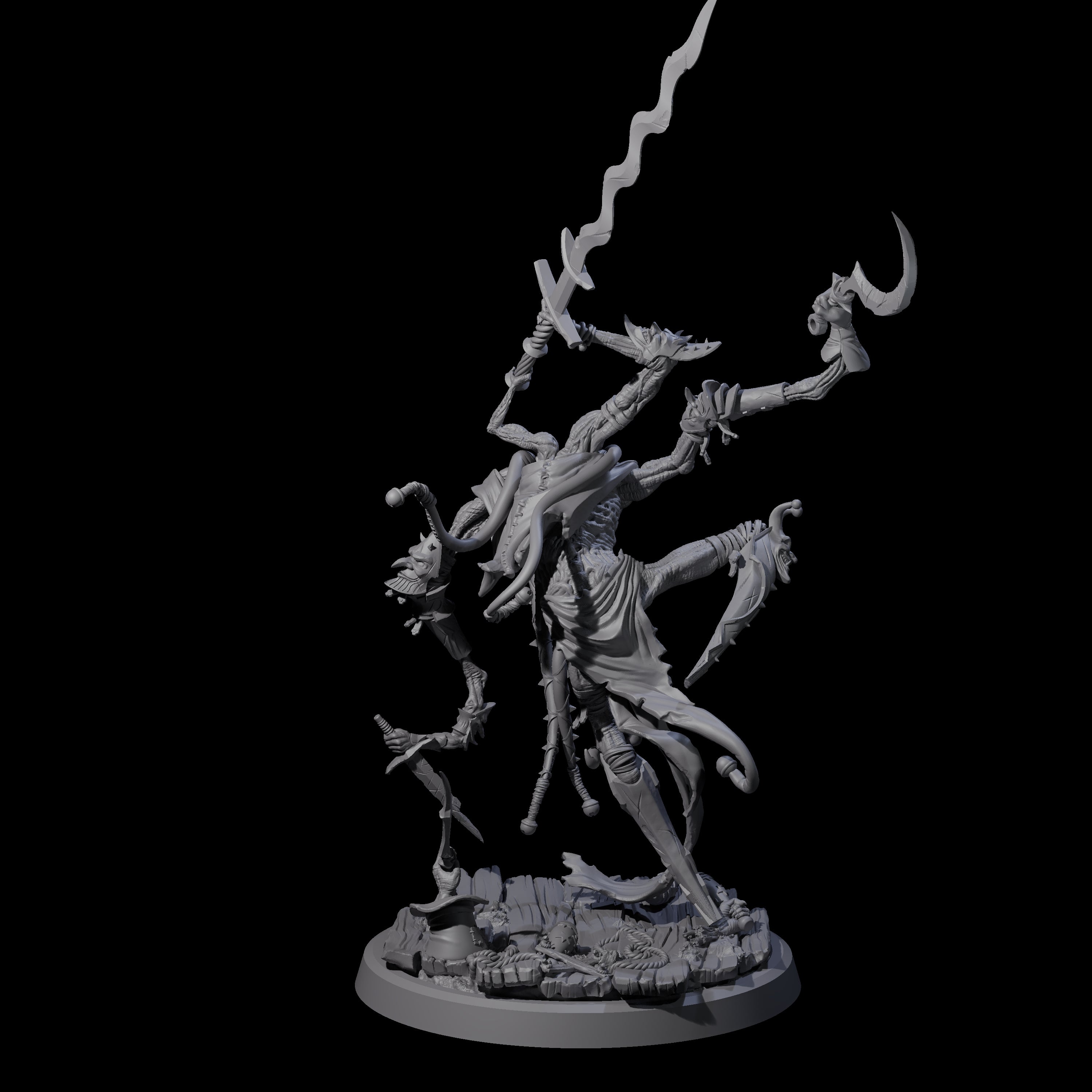 Spindly Marilith Assassin A Miniature for Dungeons and Dragons, Pathfinder or other TTRPGs