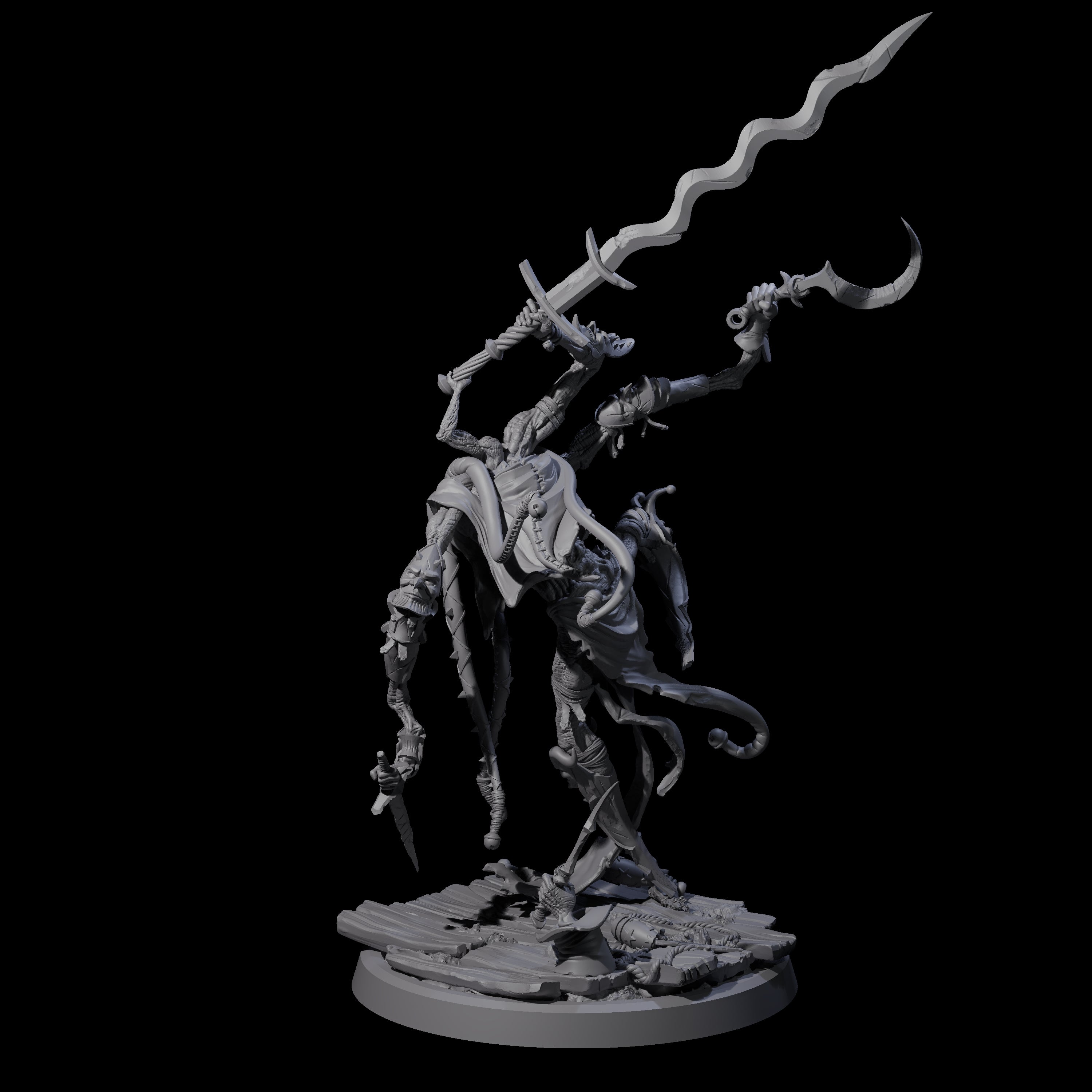 Spindly Marilith Assassin A Miniature for Dungeons and Dragons, Pathfinder or other TTRPGs