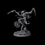 Spindly Marilith Assassin B Miniature for Dungeons and Dragons, Pathfinder or other TTRPGs