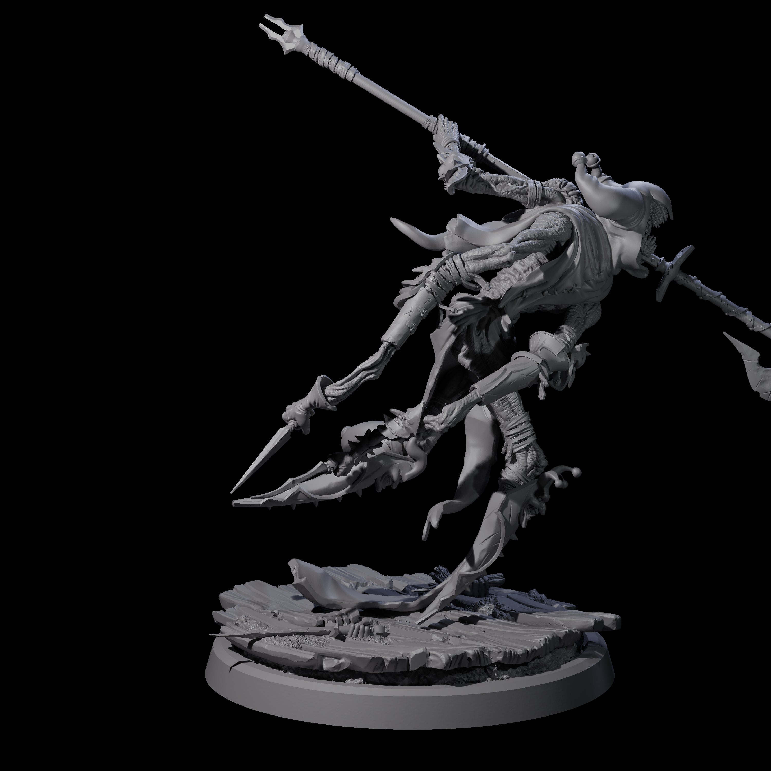 Spindly Marilith Assassin C Miniature for Dungeons and Dragons, Pathfinder or other TTRPGs