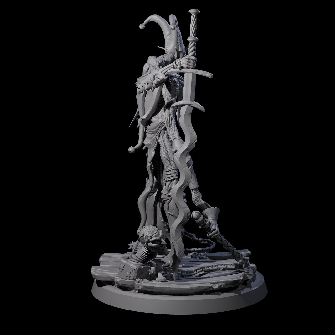 Spindly Marilith Assassin D Miniature for Dungeons and Dragons, Pathfinder or other TTRPGs
