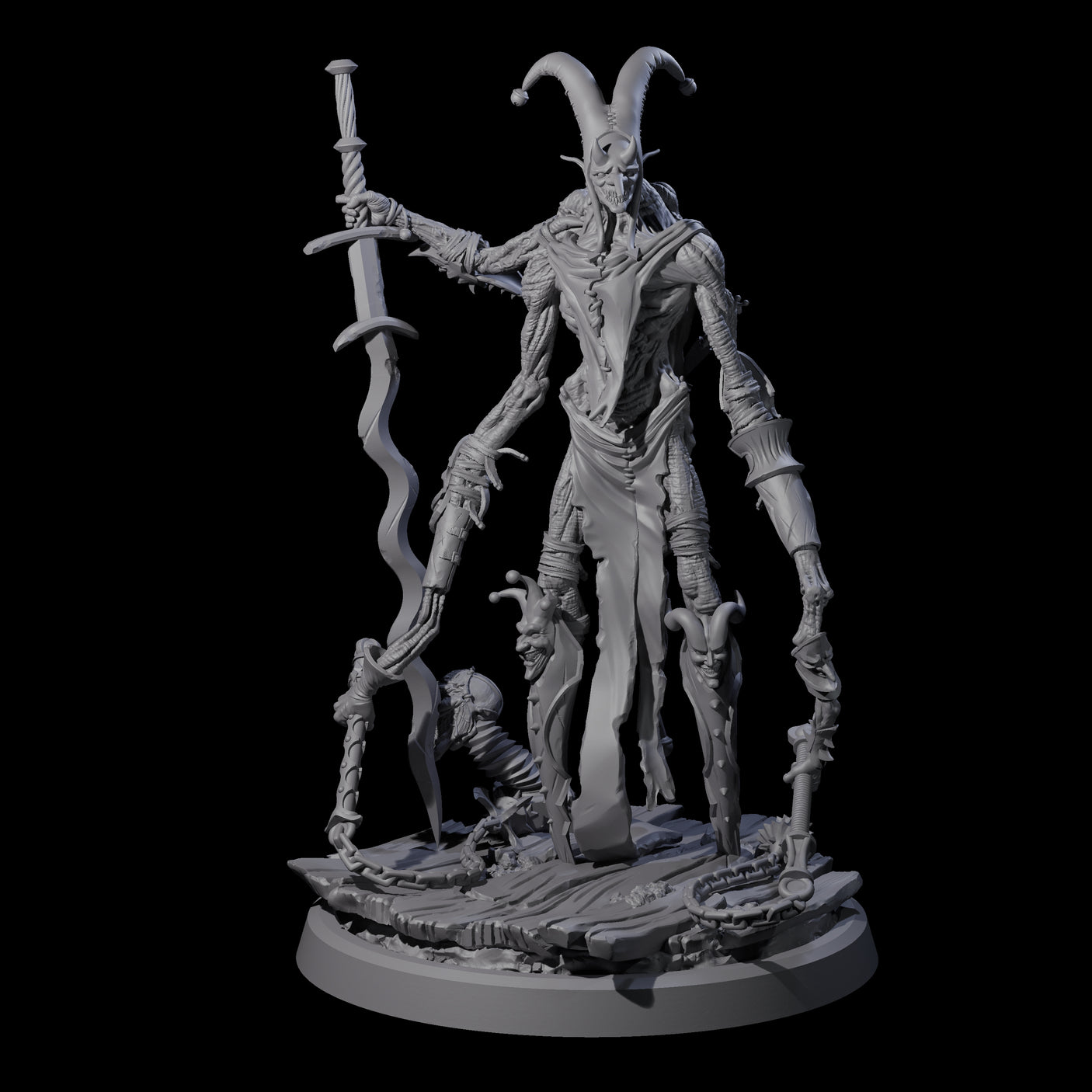 Spindly Marilith Assassin D Miniature for Dungeons and Dragons, Pathfinder or other TTRPGs