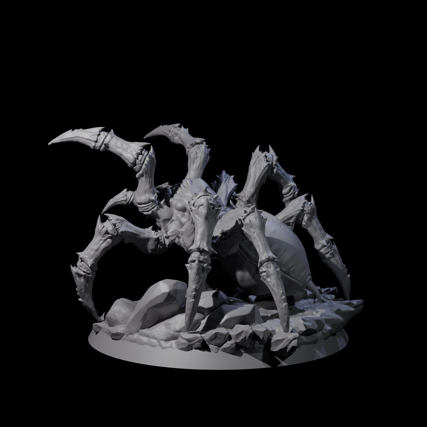 Spinning Giant Spider B Miniature for Dungeons and Dragons, Pathfinder or other TTRPGs