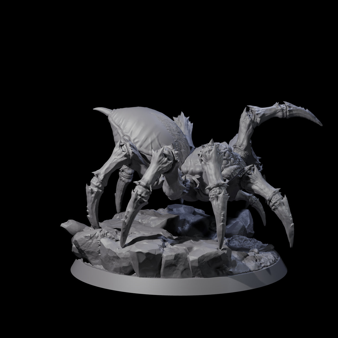 Spinning Giant Spider C Miniature for Dungeons and Dragons, Pathfinder or other TTRPGs