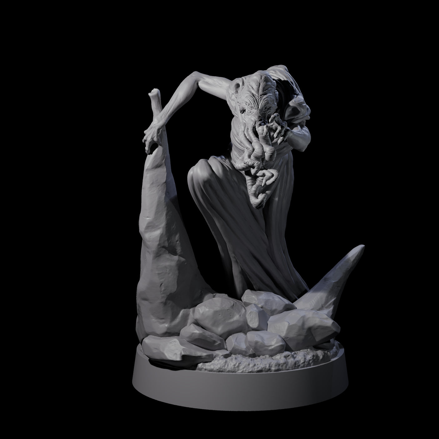 Spiny Mind Flayer C Miniature for Dungeons and Dragons, Pathfinder or other TTRPGs
