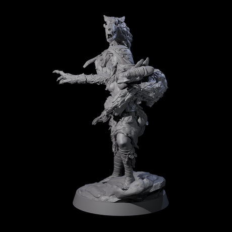 Spirit Master Werewolf Hybrid Miniature for Dungeons and Dragons, Pathfinder or other TTRPGs