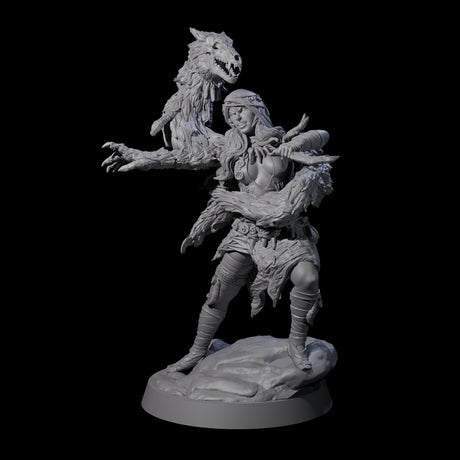 Spirit Master Werewolf Hybrid Miniature for Dungeons and Dragons, Pathfinder or other TTRPGs