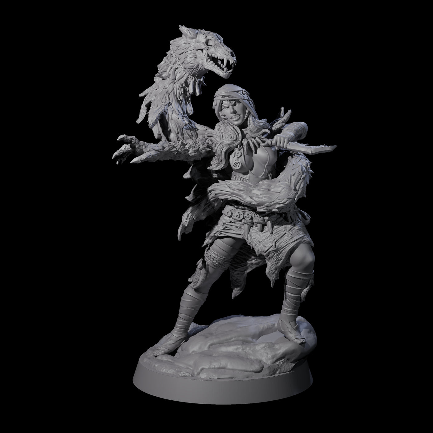 Spirit Master Werewolf Hybrid Miniature for Dungeons and Dragons, Pathfinder or other TTRPGs